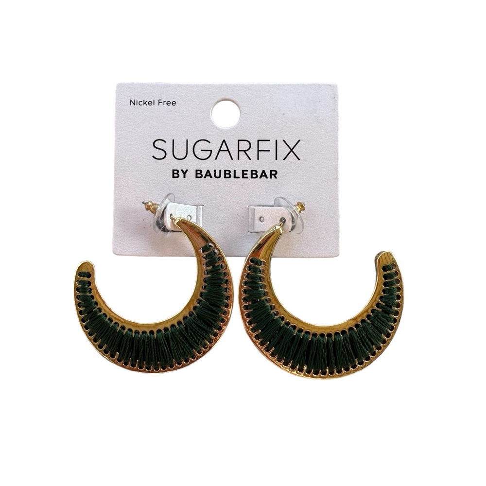 Sugarfix By Baublebar Threaded Crescent Moon Earrings